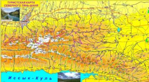 Туристическая карта северного Тянь- Шаня. Чимбулак